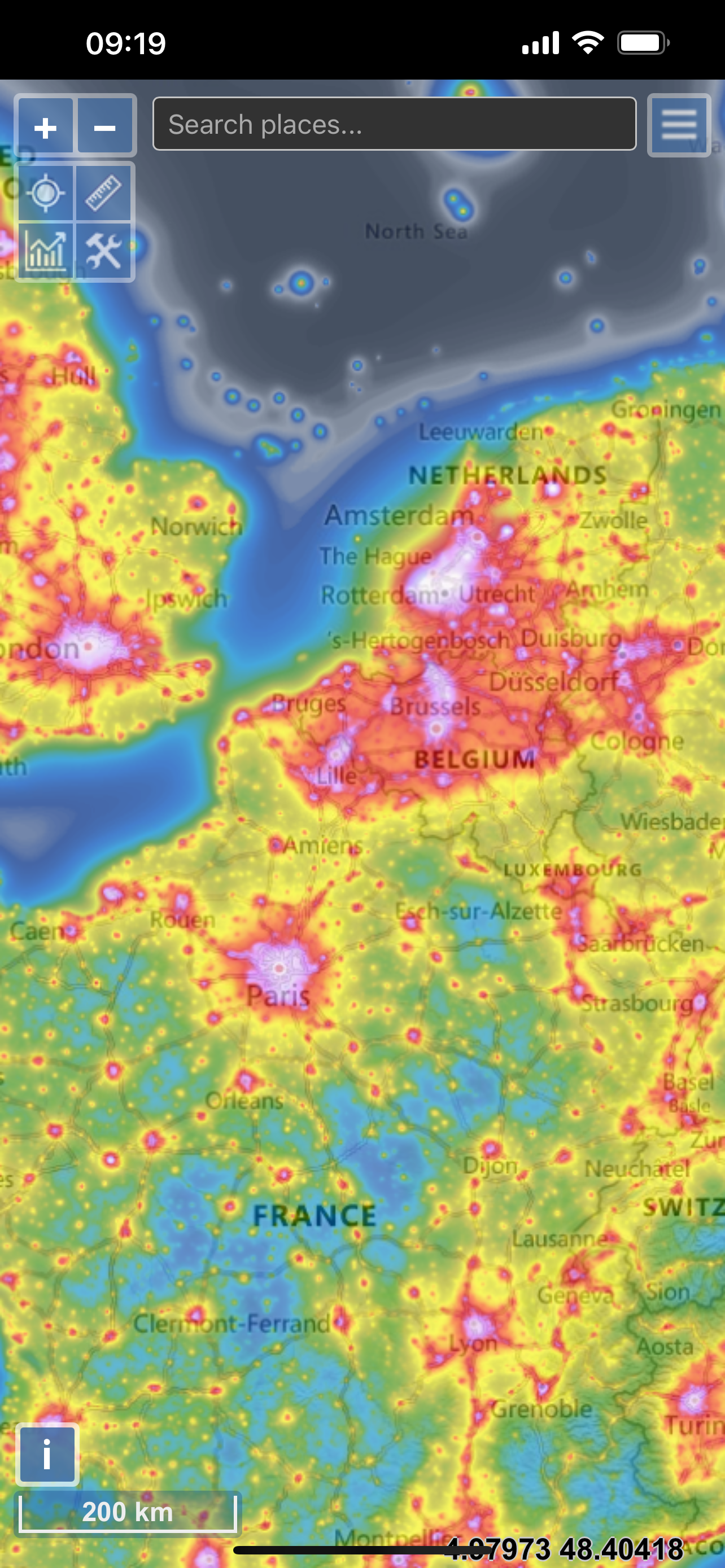 Bortle western europe